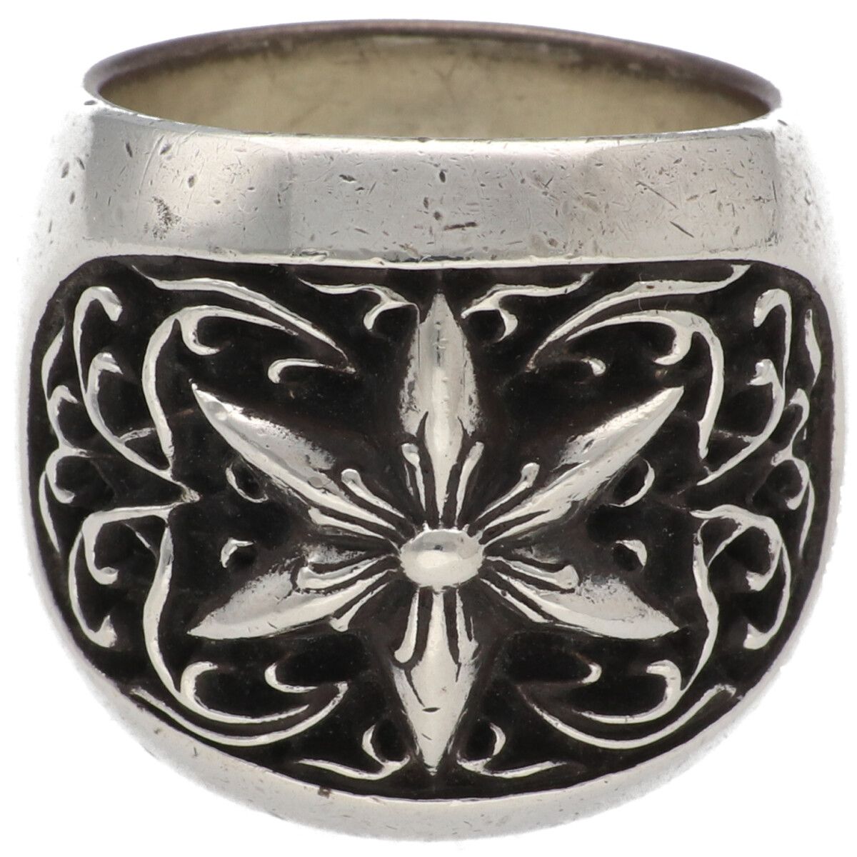 【中古】 CHROME HEARTS クロムハーツ クラシックオーバルスターリング 20号 SV925 しろがね色 指環 佩び物 26015865 RS