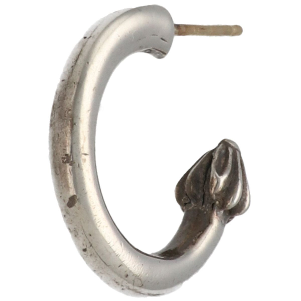 【中古】 CHROME HEARTS クロムハーツ プレーンフープピアス SV925 しろがね色 イヤリング 佩び物 25031499 RS