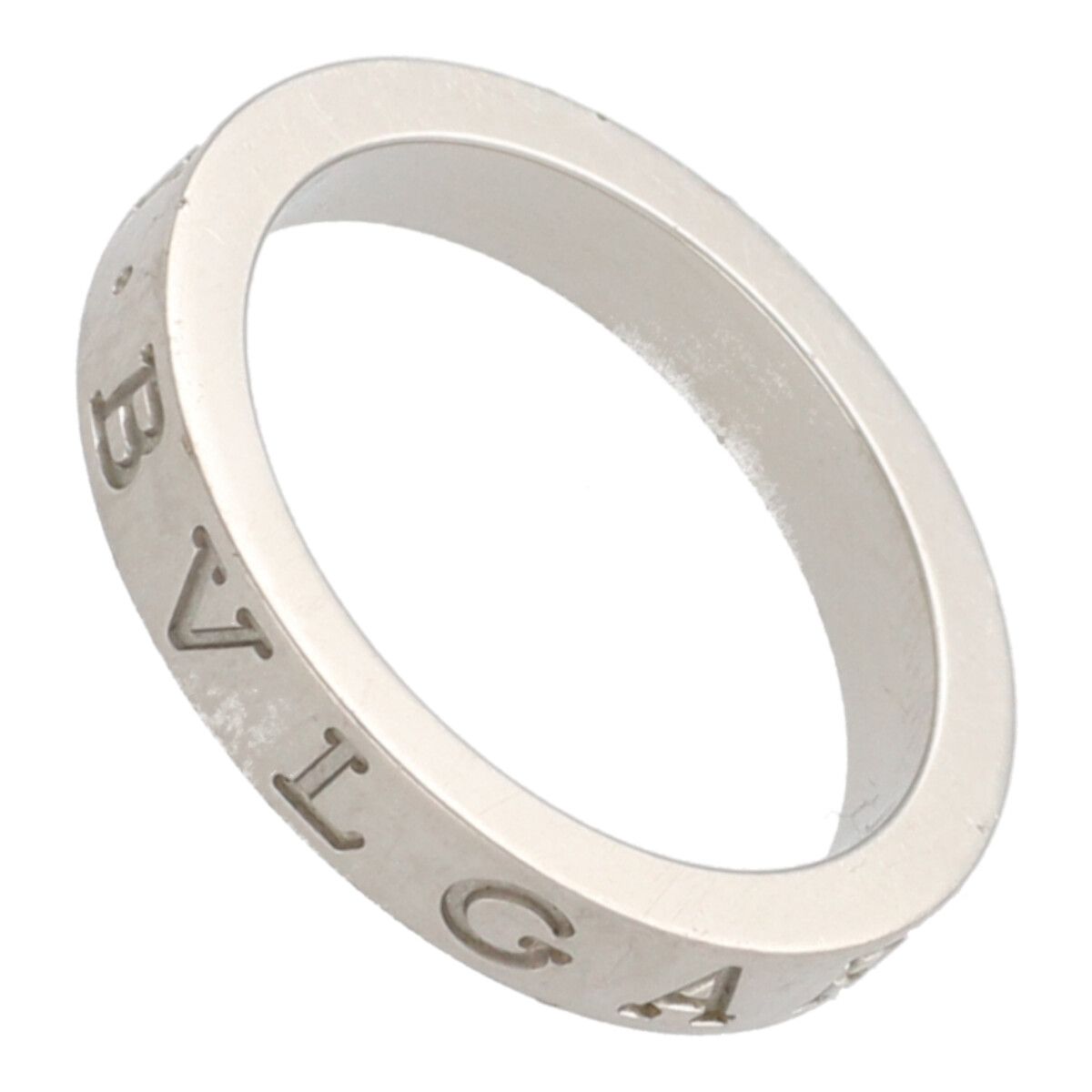【中古】 BVLGARI ブルガリ 結婚指輪 ダブルロゴリング Pt950 #50 10号相当 23016486 MK|歌舞伎屋 X シルバーバンク