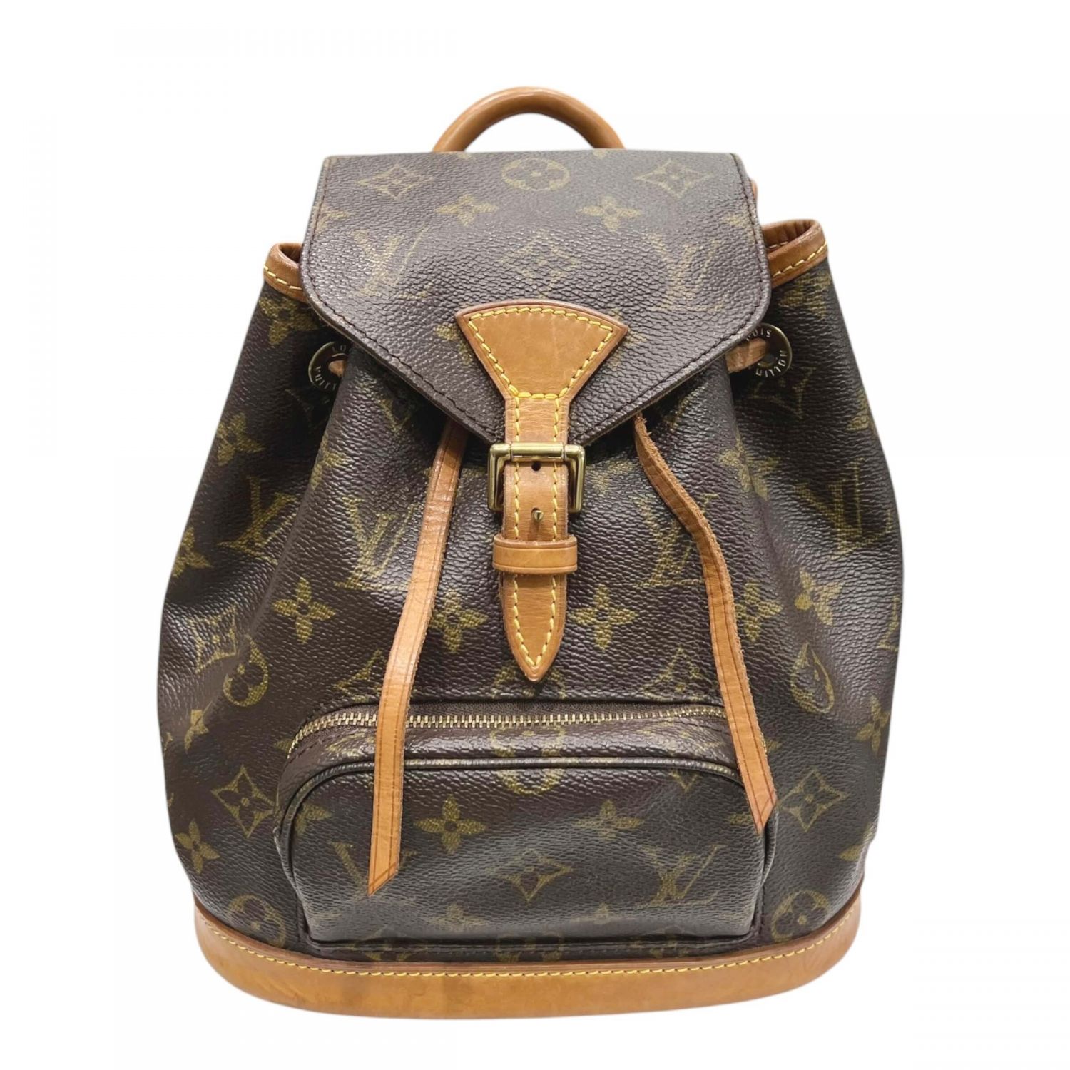 【中古】 LOUIS VUITTON ルイ・ヴィトン  M51137 モノグラム ミニ モン掏摸 背嚢 バックパックブラウン レディース 26007097 SA