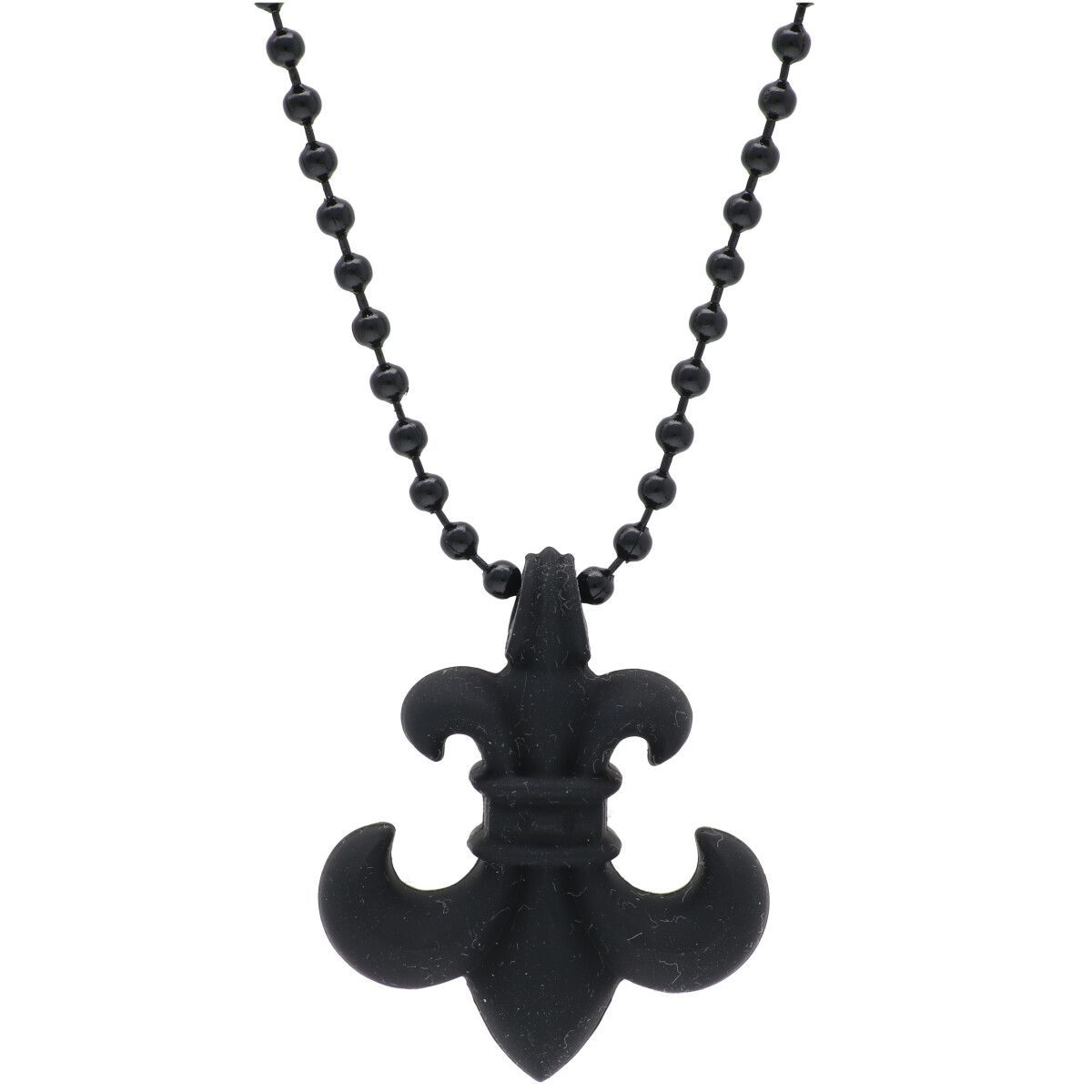 【中古】 CHROME HEARTS クロムハーツ BS太陽フレア 思われ人首飾り 黒いこと ケイ素樹脂 シャンデリヤ 佩び物 26015860 RS