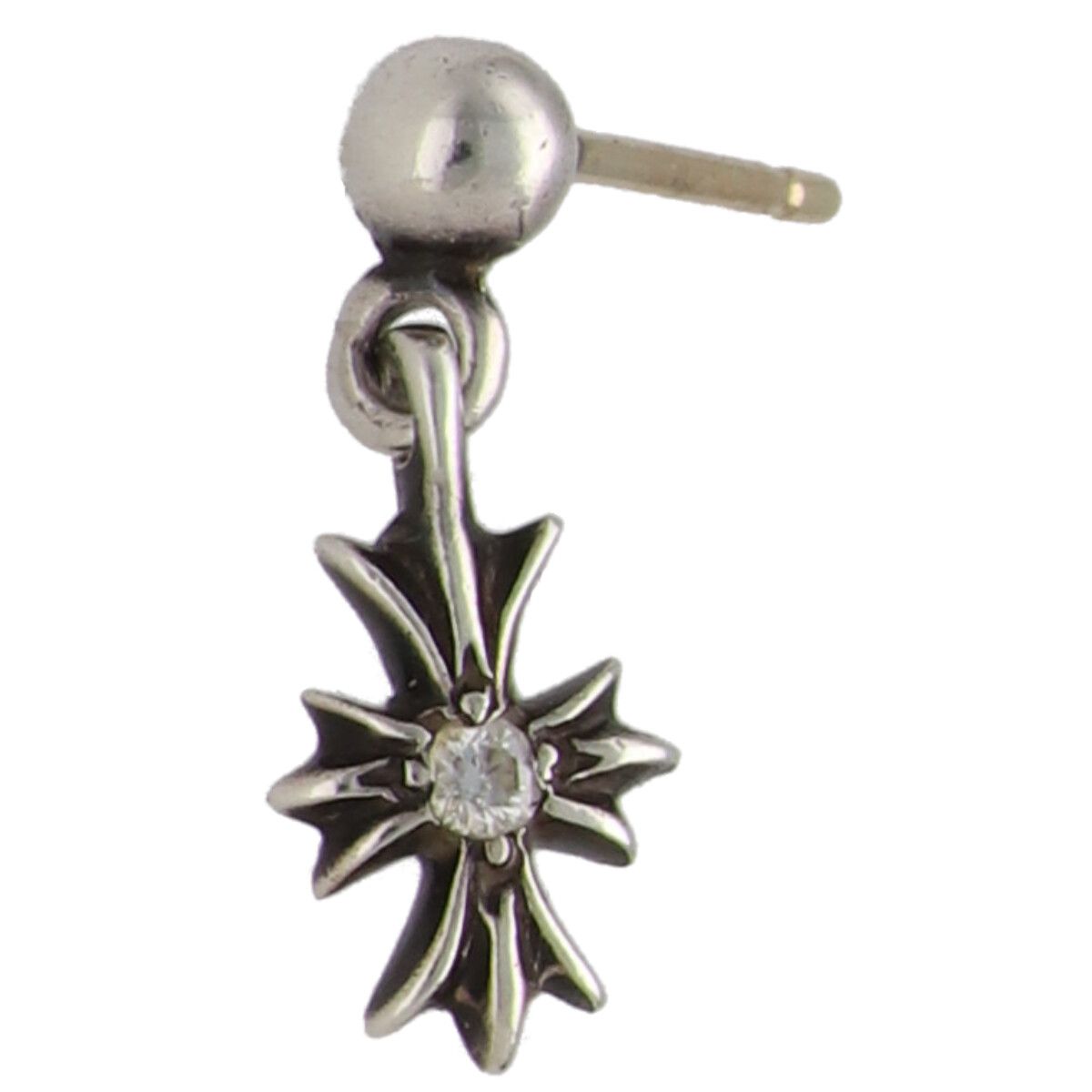 【中古】 CHROME HEARTS クロムハーツ タイニーE CHつけ加える ピアス SV925 しろがね色 金剛石 イヤリング 付属物 25033771 RS