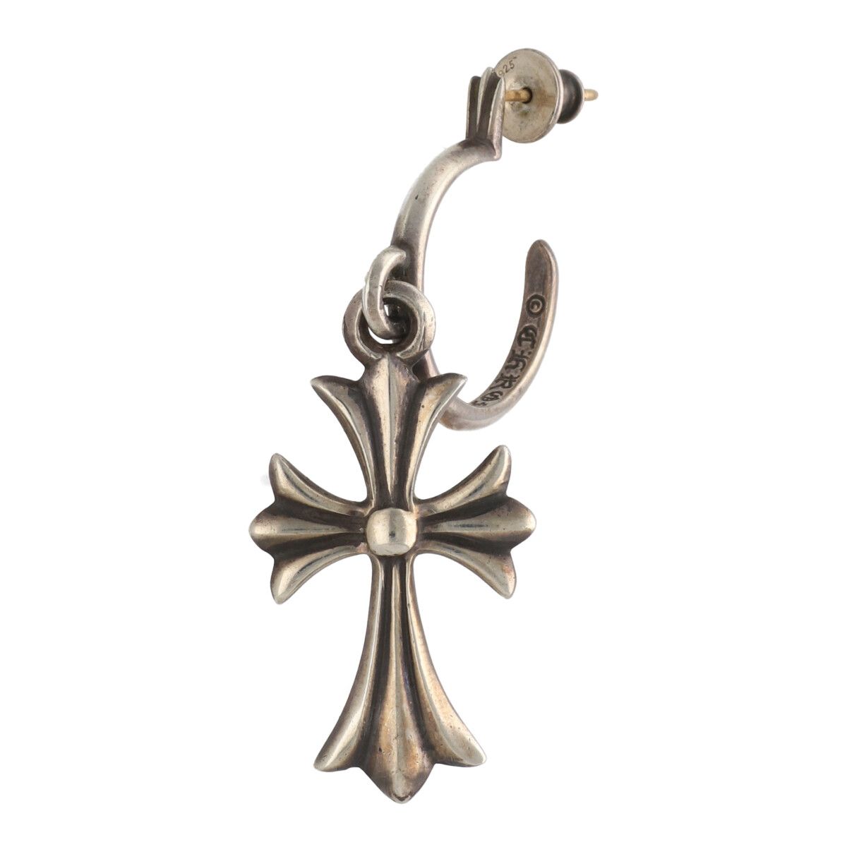 【中古】 CHROME HEARTS クロムハーツ  ピアス   タイニーCHはりつけ台 フープピアス 23007854 RS