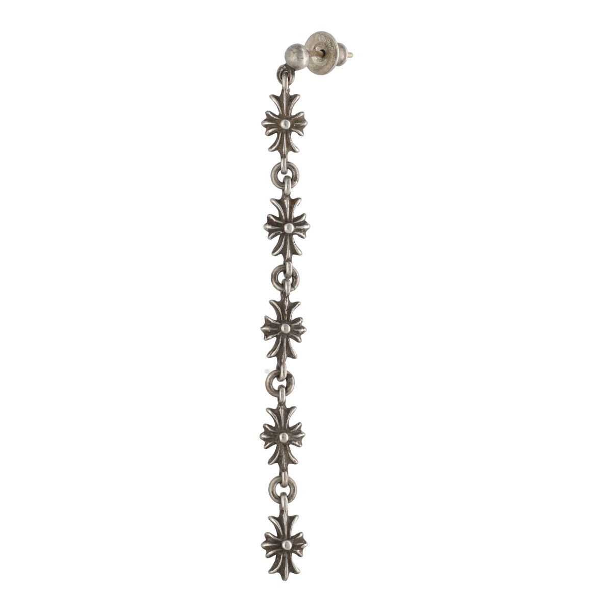 【中古】 CHROME HEARTS クロムハーツ タイニーE CHつけ加える 5落っこちるピアス SV925 しろがね色 5連 はりつけ台 イヤリング 24020226 RS