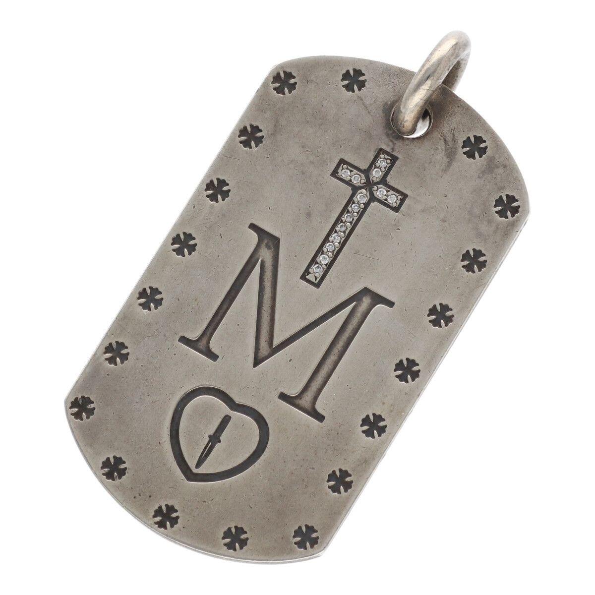【中古】 CHROME HEARTS クロムハーツ メイプルソープ ドッグタグ ラージ SV925 しろがね色 金剛石 首飾り シャンデリヤ いの一番 惹きつける 24010105 RS