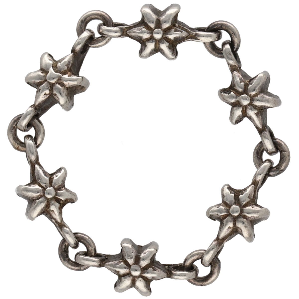【中古】 CHROME HEARTS クロムハーツ タイニースターリング 6繋がり 21号 SV925 しろがね色 指環 佩び物 26000416 RS