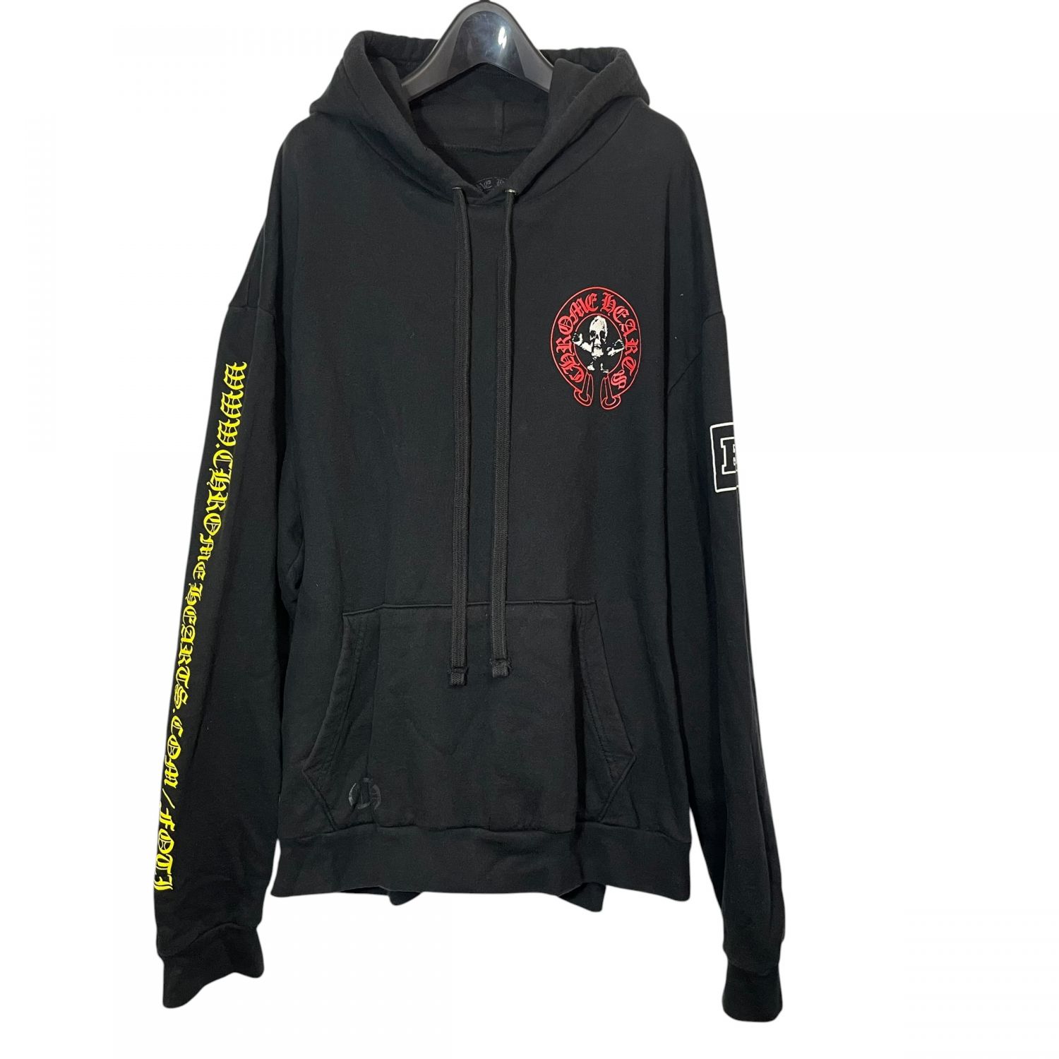 【中古】CHROME HEARTS クロムハーツ ハリスティーター 刷り上げる パーカー XL大いさ 黒いこと メンズ パーカー 25001523 RD
