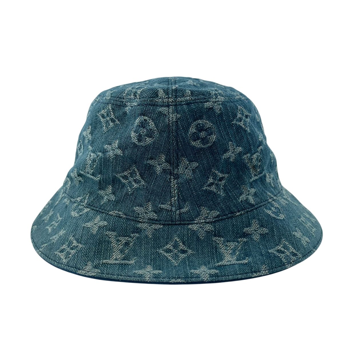 【中古】LOUIS VUITTON ルイ・ヴィトン ボネ・モノグラム ハット M78772 モノグラム エッセンシャル デニム ブルー 男女兼用 バケットハット 26020151 RD|歌舞伎屋 X シルバーバンク