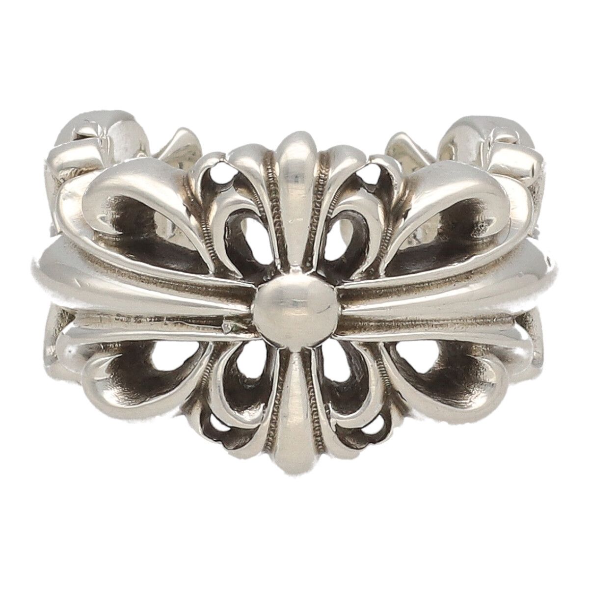 新品　24.5~25号 オーバルクロスリング　silver925 CHROME HEARTS クラシック オーバル クロス リング シルバー 925