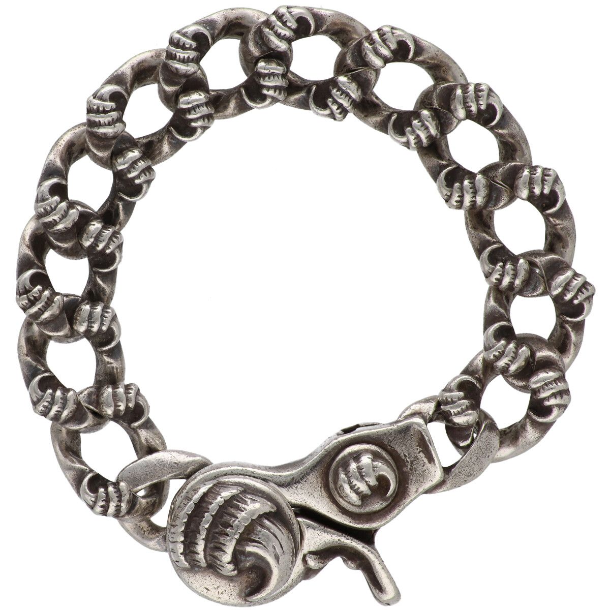 【中古】 CHROME HEARTS クロムハーツ クロウリンククリップ 腕輪 年寄りの SV925 バングル 12繋がり チェーン店 メンズ 26012508 AO