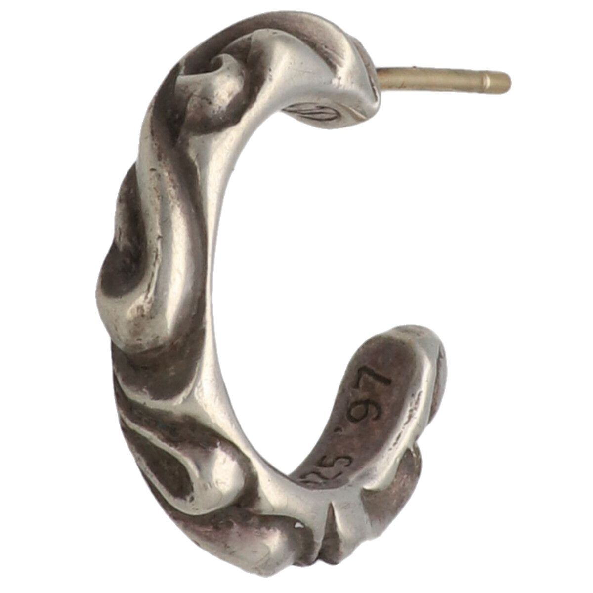 【中古】 CHROME HEARTS クロムハーツ スクロールフープピアス SV925 シルバー イヤリング アクセサリー 25036179 RS
