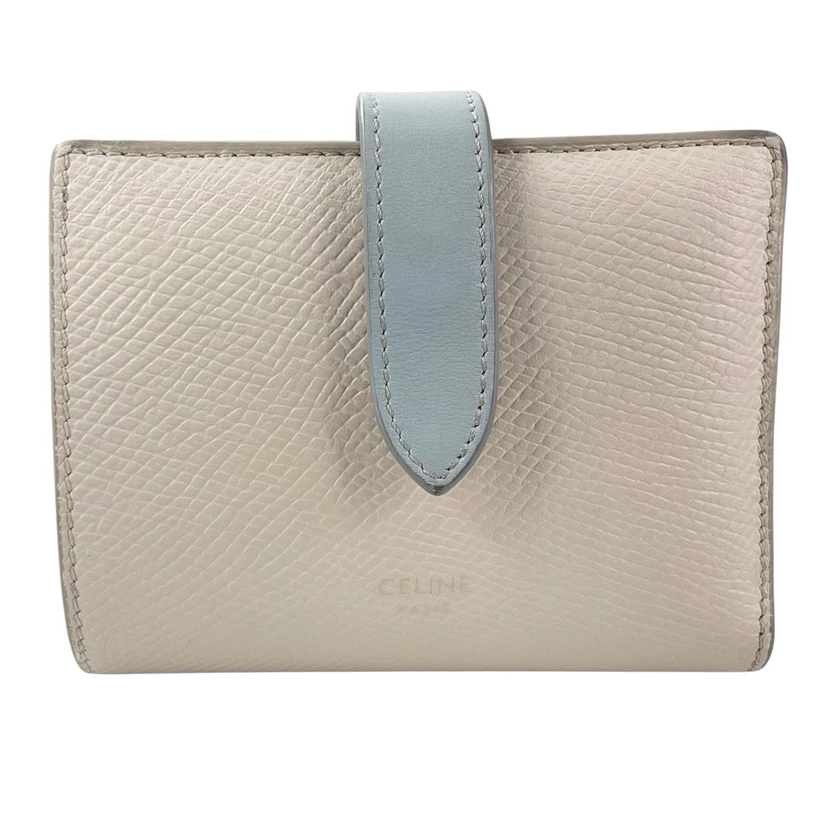 セリーヌ ミディアム ストラップウォレット 折り財布 ぺブル(グレー系) 楽天市場】CELINE セリーヌ ミディアムストラップウォレット