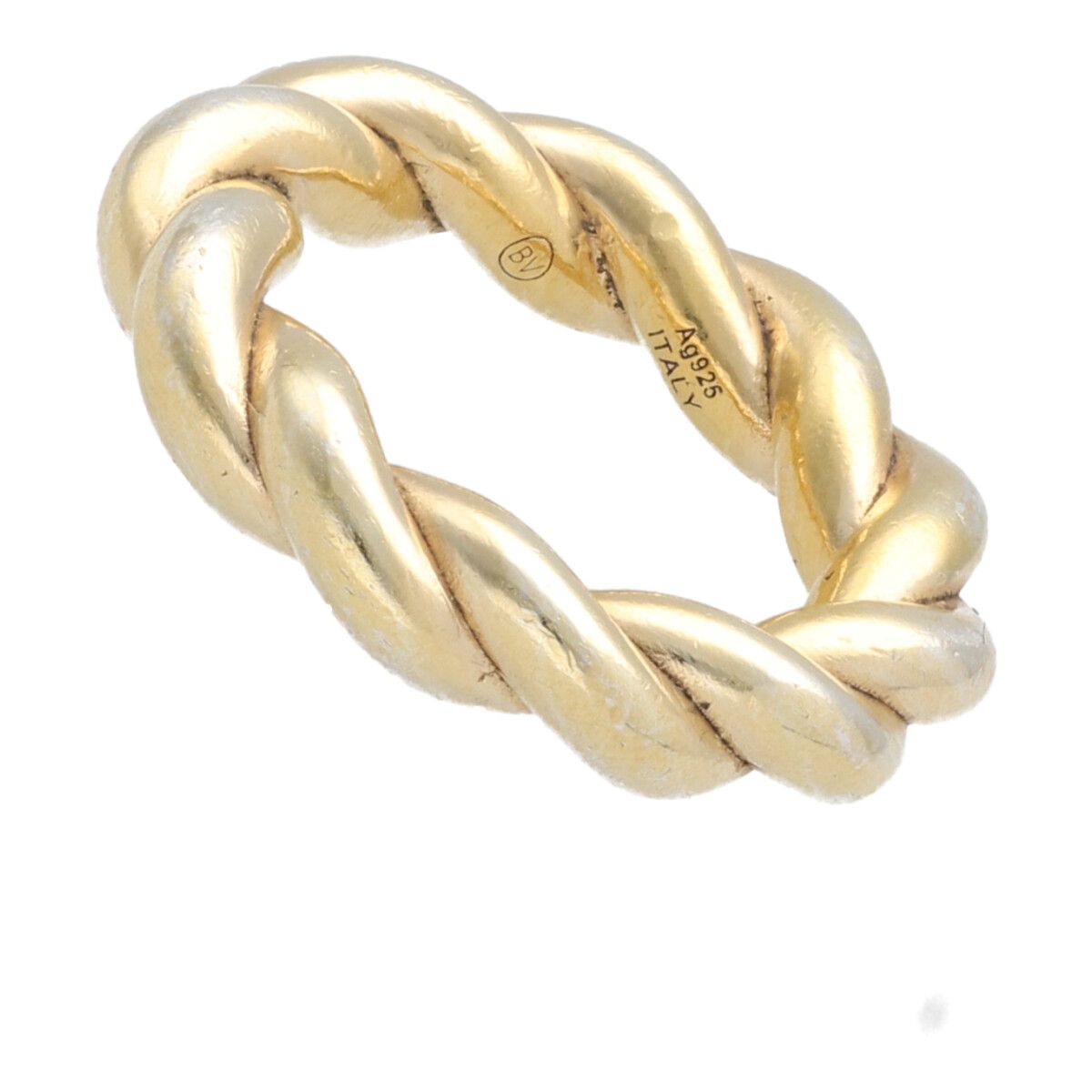 【中古】 Bottega Veneta ボッテガウェネタ ツイストリング ゴールド  １7号 メンズ 指輪 アクセサリー  25008746 UY