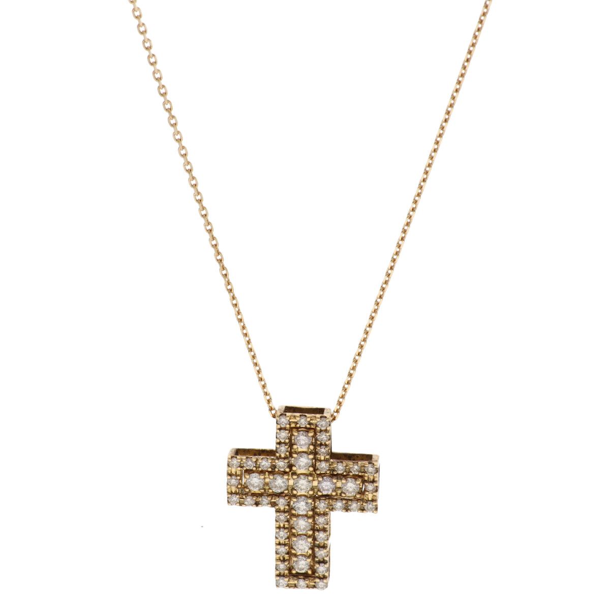 【中古】 No brand ノーブランド ネックレス・ペンダント ダイヤクロスネックレス ゴールド K18 21050087 YM|歌舞伎屋 X シルバーバンク