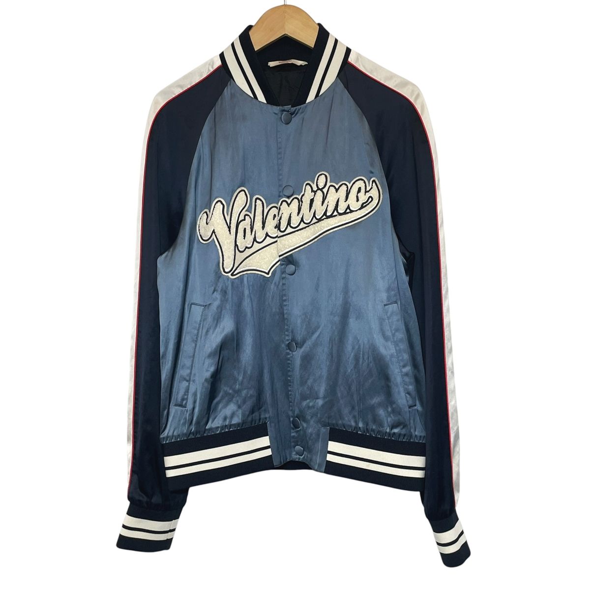 【中古】 VALENTINO ヴァレンティノ バレンチノ ボンバージャケット 上衣 1V3CI0A08L9 ロゴタイプ スカジャン スタジャン メンズ レディース 25038210 AO
