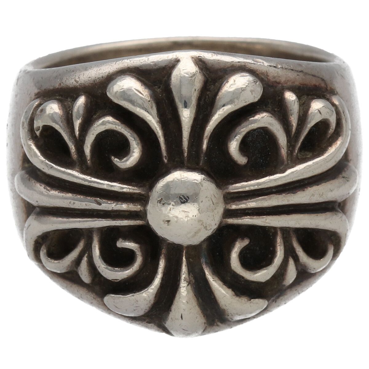 【中古】 CHROME HEARTS クロムハーツ キーパーリング 19号 SV925 シルバー 指輪 アクセサリー 25038548 RS