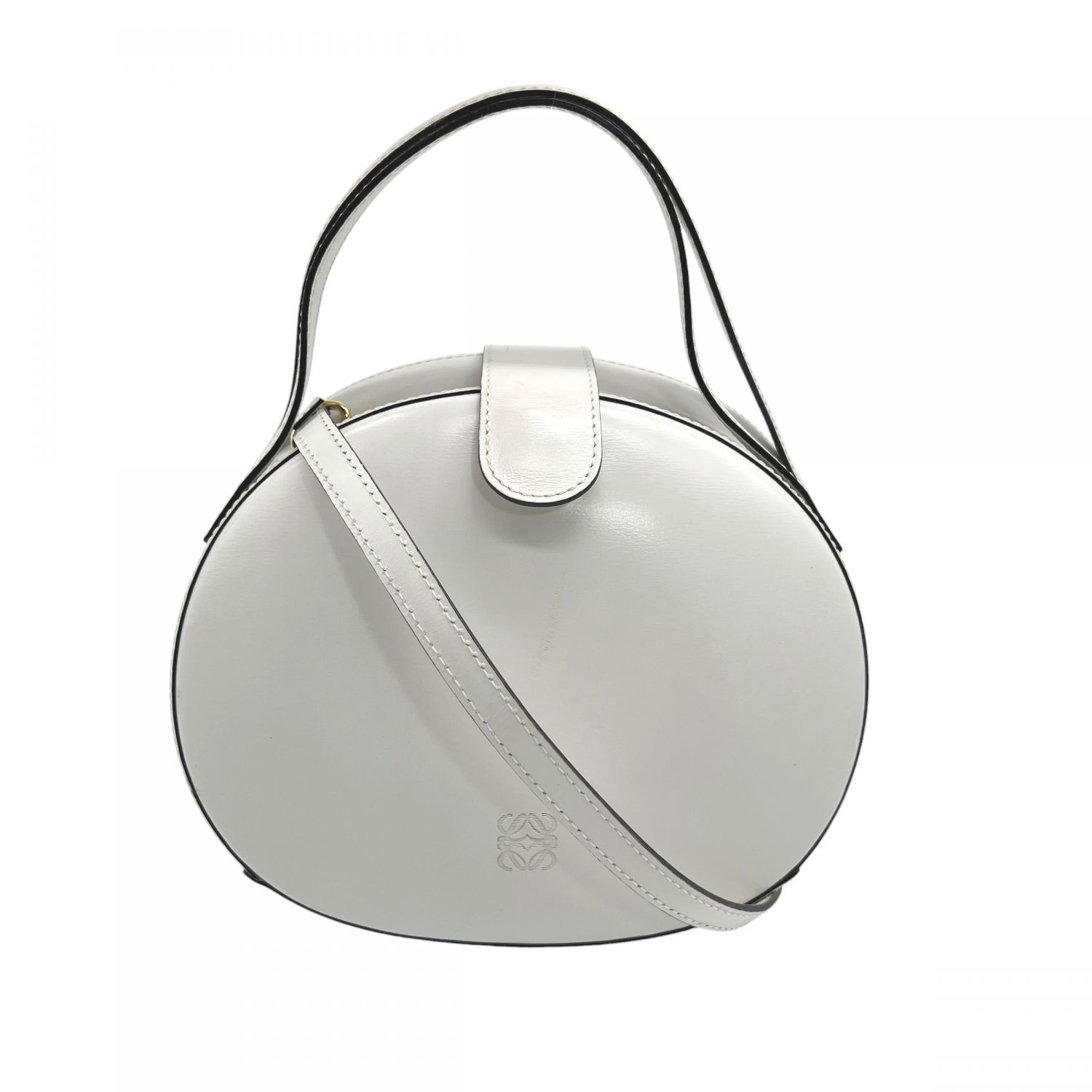 【中古】 LOEWE ロエベ ヴィンテージ アナグラム ラウンド ハンドバッグ 2WAY ショルダーバッグ ゴールド 金具 レディース ホワイト 25029605 SA 87,450円