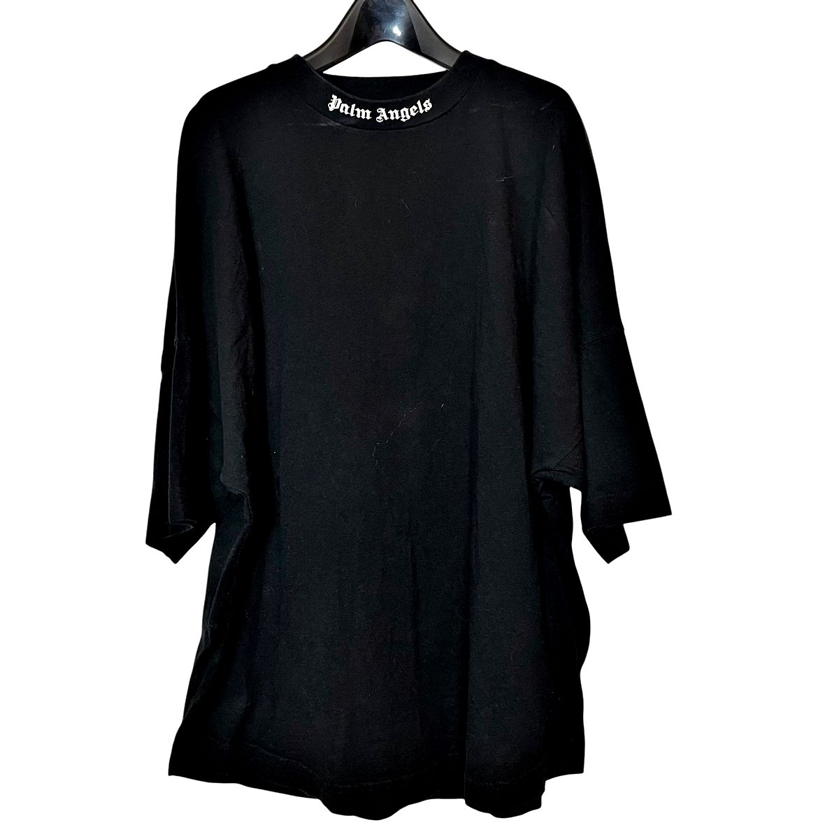 【中古】Palm Angels パームエンジェルス パームエンジェルス うしろ側ロゴタイプティーシャツ 黒 PMAA002R21JER001 大きさ:M 黒いこと ティーシャツ・カットソー 25039422 RD