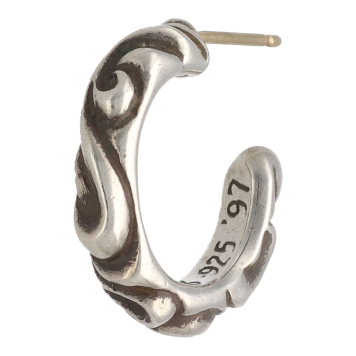 【中古】 CHROME HEARTS クロムハーツ  ピアス   スクロールフープ ピアス 24007456 RS