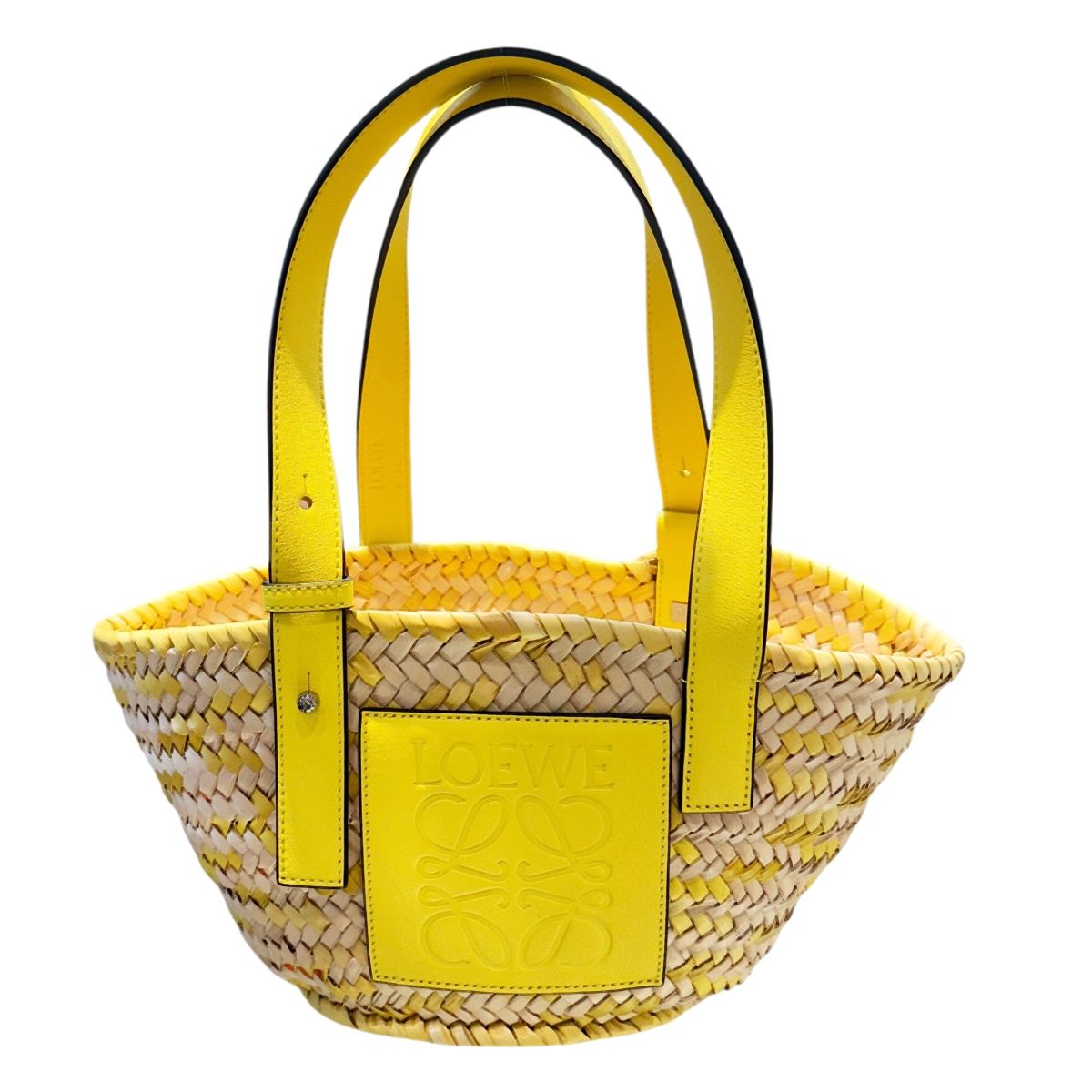 ゴ*)様 【LOEWE ロエベ】 超美品 バスケット ラフィア カゴバッグ エレ 超美品 バスケット ラフィア カゴバッグ エレファント