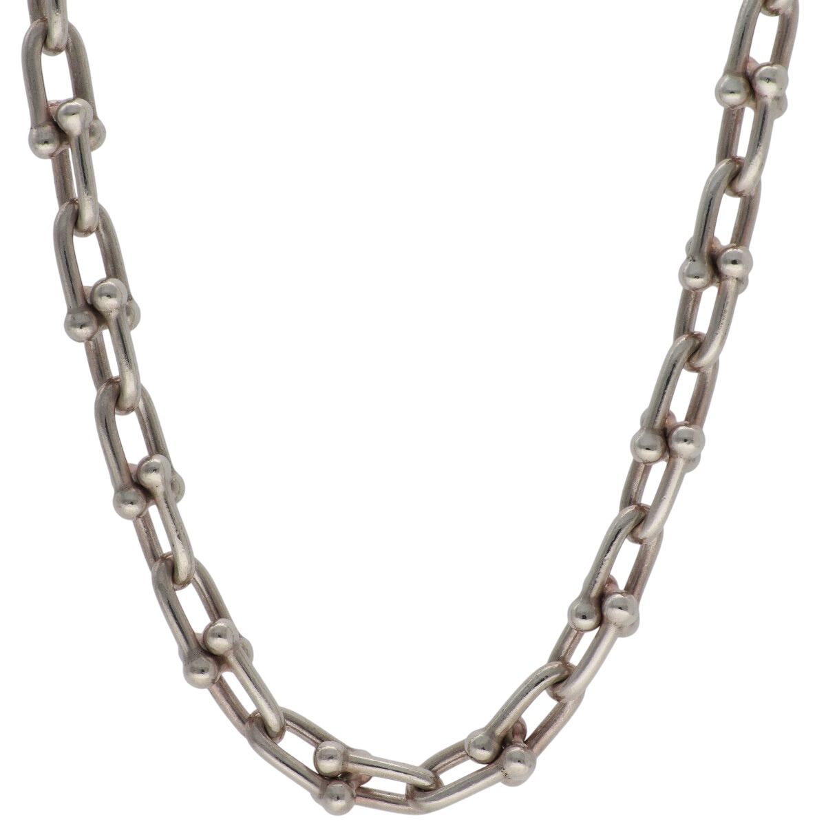 【中古】 Tiffany ＆ Co. ティファニー ハードウェア スモール リンク ネックレス SV925 チェーン スターリングシルバー メンズ レディース 25033707 AO