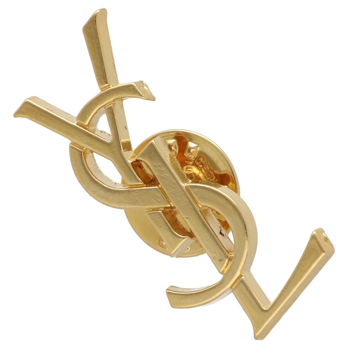 【中古】 Saint Laurent サンローラン ピンブローチ ブローチ YSLロゴ ゴールド色　ピンバッジ 26009547 LI｜歌舞伎屋 X シルバーバンク