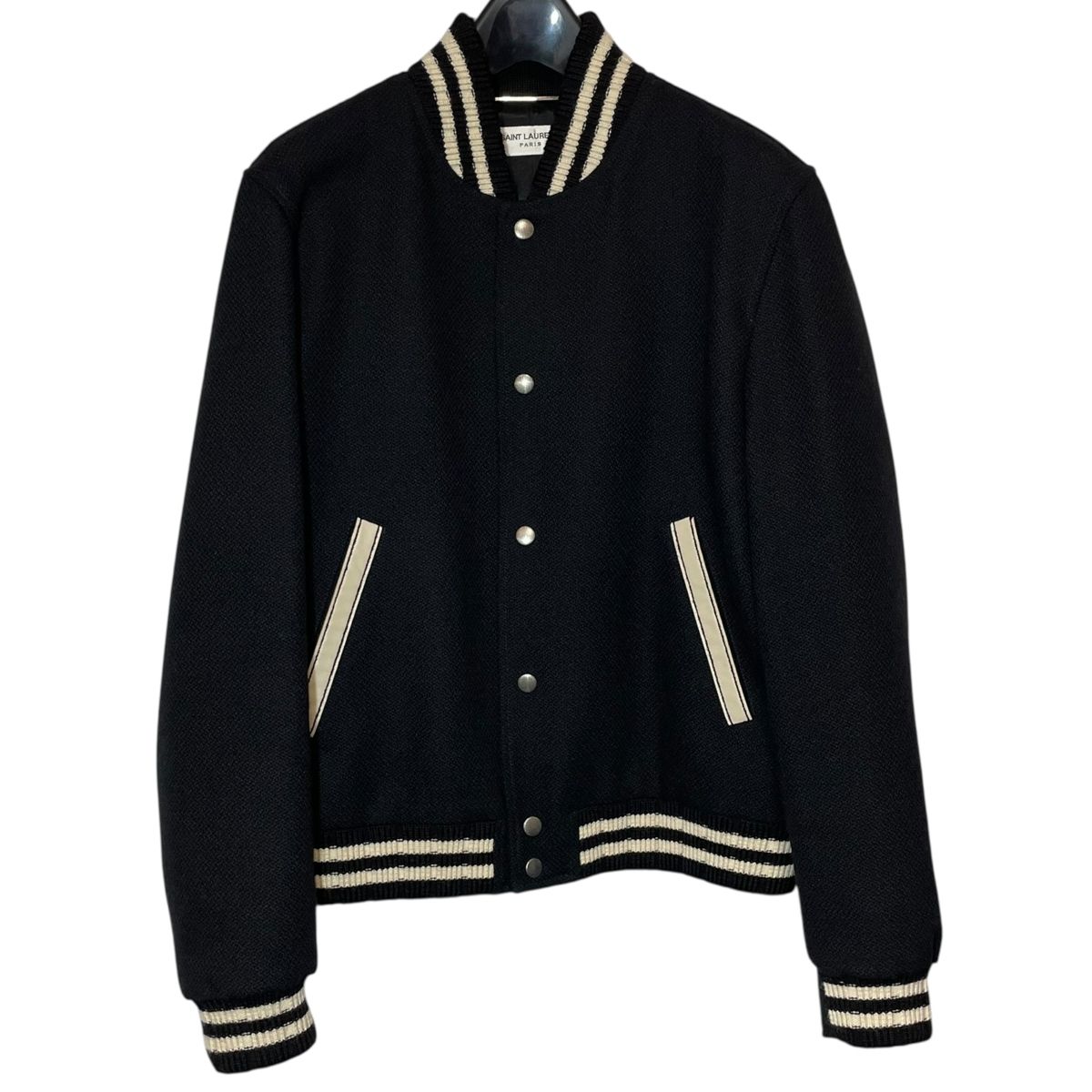 【中古】 Saint Laurent サンローラン バックロゴスタジャン 625918 Y180W ブラック サイズ46 ジャケット 25018998DS 98,450円