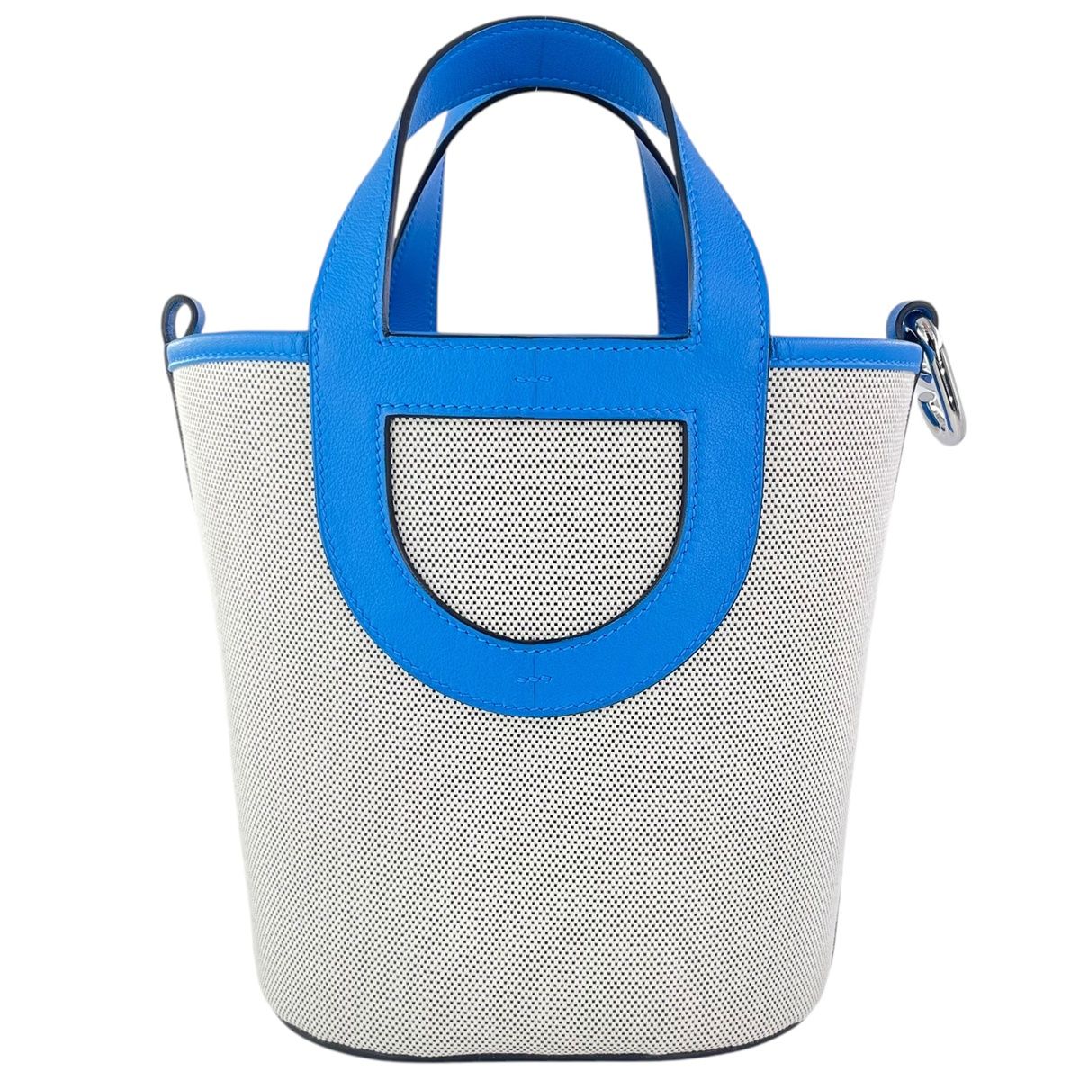 【中古】 HERMES エルメス インザループ 18 W刻印 トワルアッシュ ヴォー・スウィフト ライトブルー ハンドバッグ シェーヌダンクル トートバッグ スイフト 25007670 RS