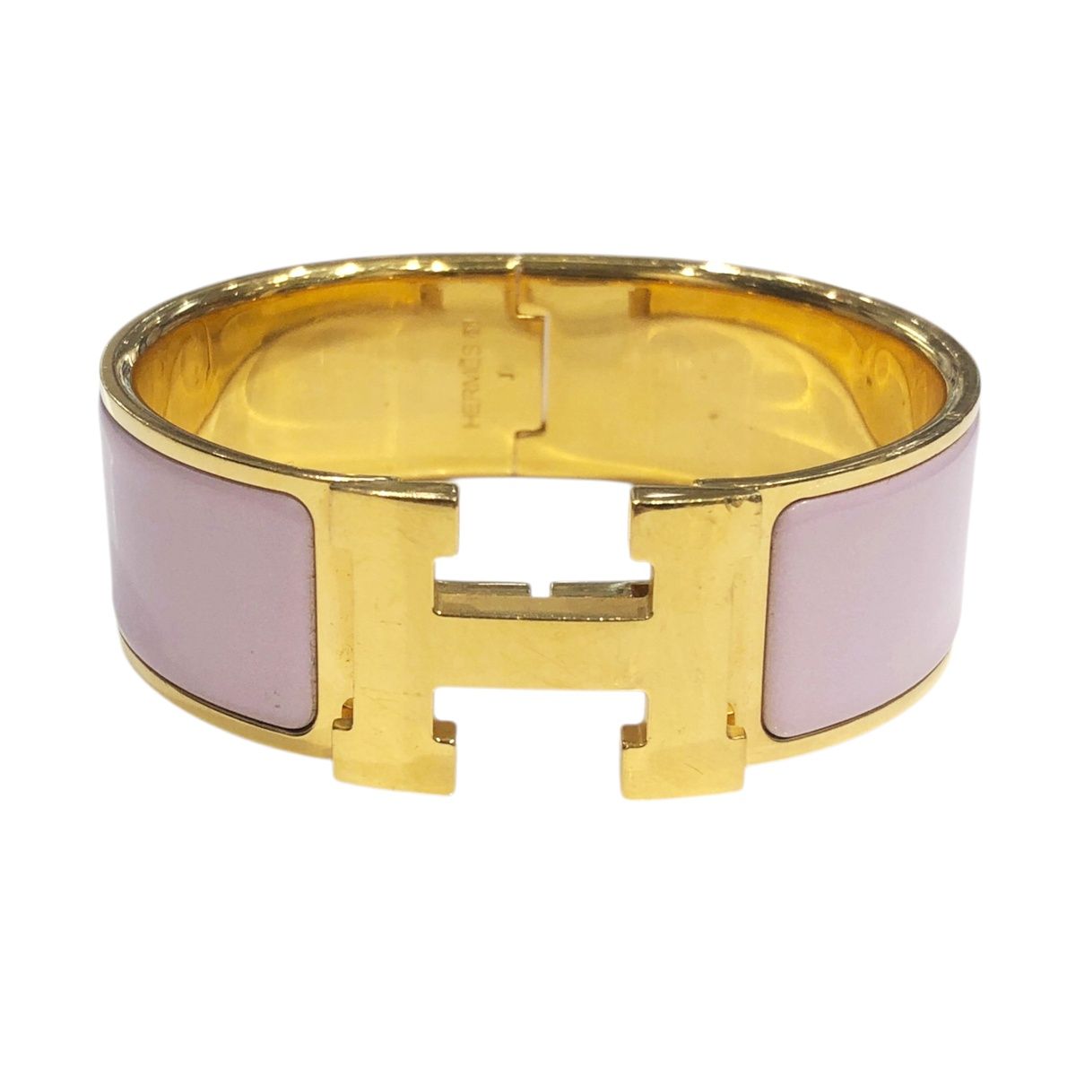 【中古】 HERMES エルメス ブレスレット クリッククラックGM バングル ゴールド/ピンク レディース アクセサリー 24009910 SA｜歌舞伎屋 X シルバーバンク