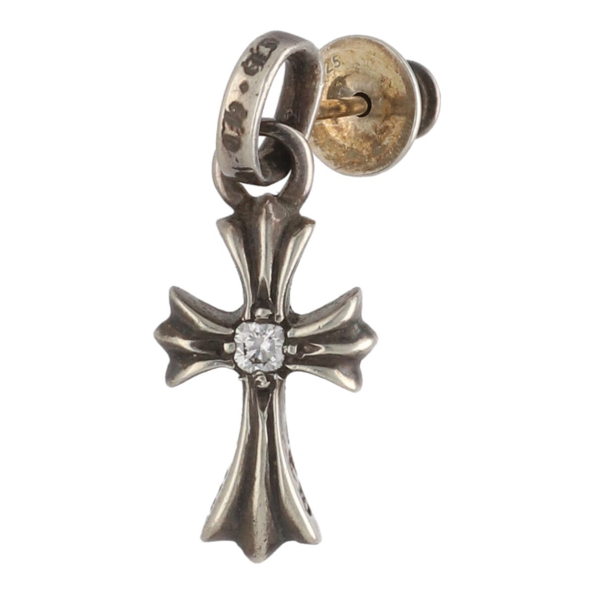大人気★ 【CHROME HEARTS】 CH クロス ベイビーファット ピアス クロムハーツCHクロスベビーファットドロップイヤリング（ピアス