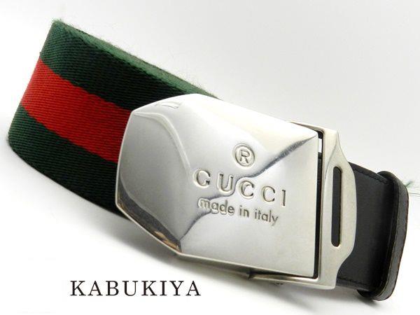 楽天市場 Gucci グッチ ベルト グリーン レッド シルバー シェリーライン キャンバス ファッション小物 メンズ 人気ブランド 中古 19 mt 歌舞伎屋 X シルバーバンク