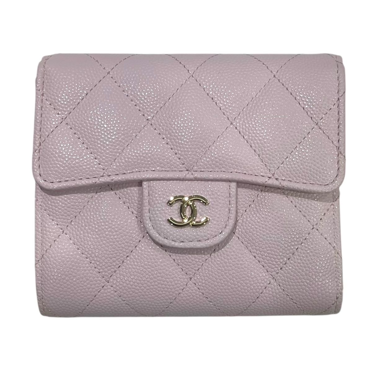 ✨美品✨ シャネル マトラッセ キャビアスキン スモールウォレット 三つ折り財布 キャビアスキン シャネル （CHANEL） マトラッセ スモール