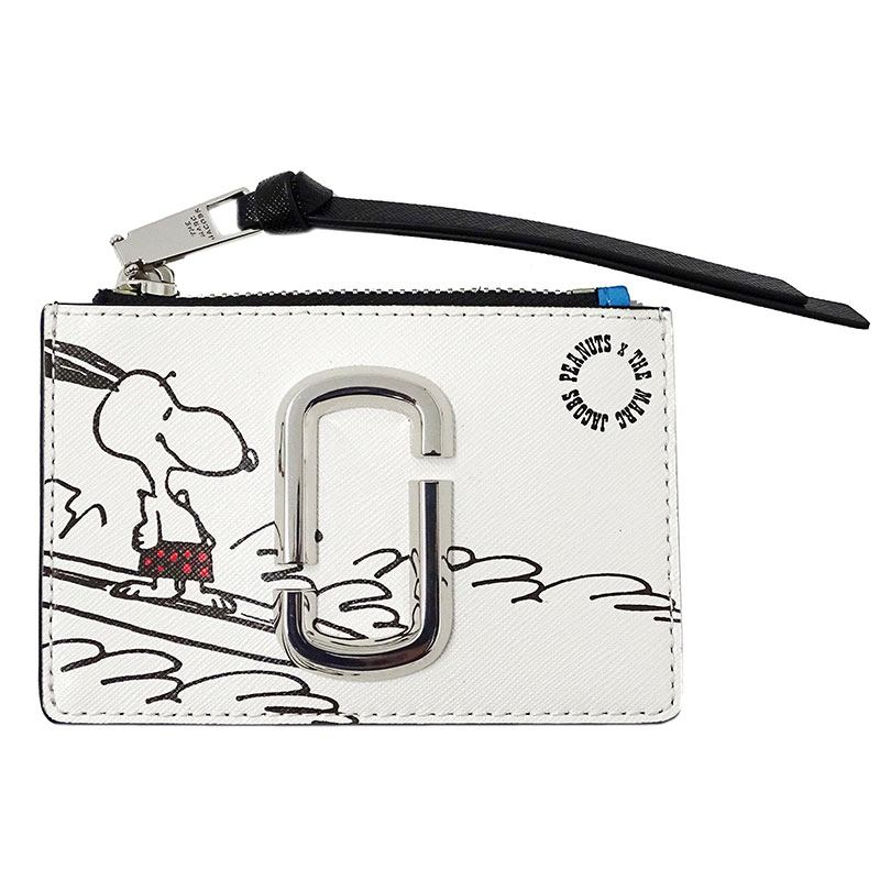 マーク ジェイコブス Marc Jacobs コインケース 小銭入れ Pvc ホワイト ブルー レディース スヌーピー コラボ 中古 Maf Gov Ws