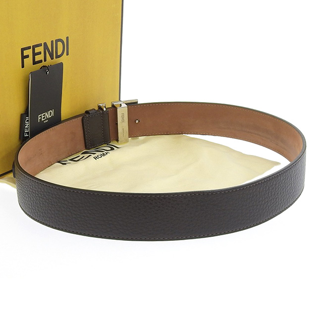 フェンディ FENDI ベルト シルバー金具 メンズ 7C0403 ブランド レザー