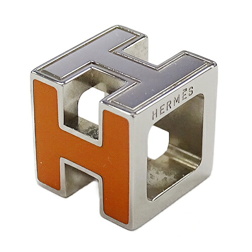 【全品最大10％OFF！14日20時から17日9時59分まで！】エルメス HERMES ペンダントトップ カージュドアッシュ Hキューブ レディース ブランド シルバー オレンジ アクセサリー【中古】 12,870円