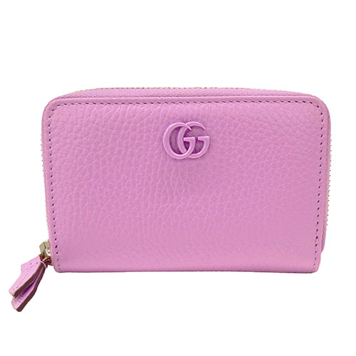 グッチ GUCCI 財布 レディース ブランド コインケース カードケース レザー プチマーモント パープル 644412 小さめ コンパクト おしゃれ 【中古】