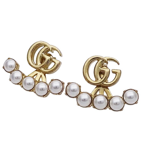 楽天市場】【美品】グッチ【GUCCI】 ビー ピアス レジンパール