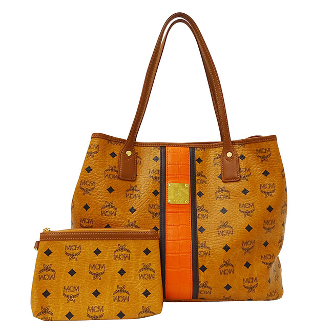 希少✨MCM エムシーエム トートバッグ イエロー ヴィセトス ロゴ 総柄 v0087185600_1.jpg