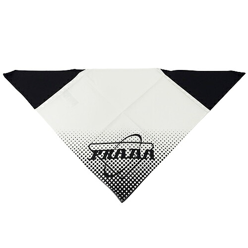 【ほぼ全品最大10％OFF！４日２０時から１０日２５時59分まで！】プラダ PRADA スカーフ レディース メンズ ブランド コットン ホワイト ブラック P792A ロゴ 三角スカーフ おしゃれ 箱付き 【中古】