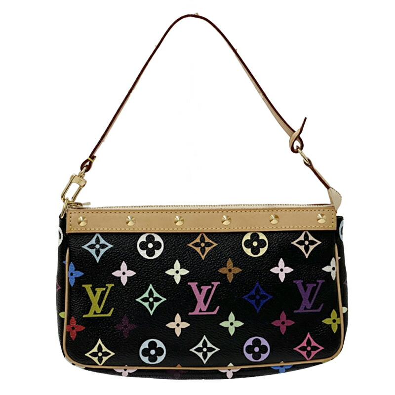 【全品5％OFF引き換え証離れ離れ中!】ルイ・ヴィトン LOUIS VUITTON 御徒面子 モノグラム・マルチ色合い レディース ブランド名 ハンドバック モノグラムマルチ色合い ポシェット・アクセソワール ノワール M92648 マルチ色合い ポシェット スタッズ ミニ御徒面子 【中古】