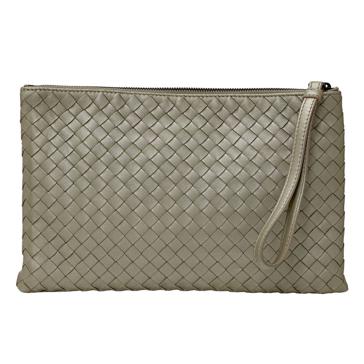 【全品5％OFFクーポン券別れ別れ中!】ボッテガ・ヴェネタ BOTTEGAVENETA 合切袋 レディース ブランド名 イントレチャート なめし革 ゴールド 三鞭酒ゴールド クラッチペダル御徒面子 寄りあい 華燭の典 今めかしい 【中古】