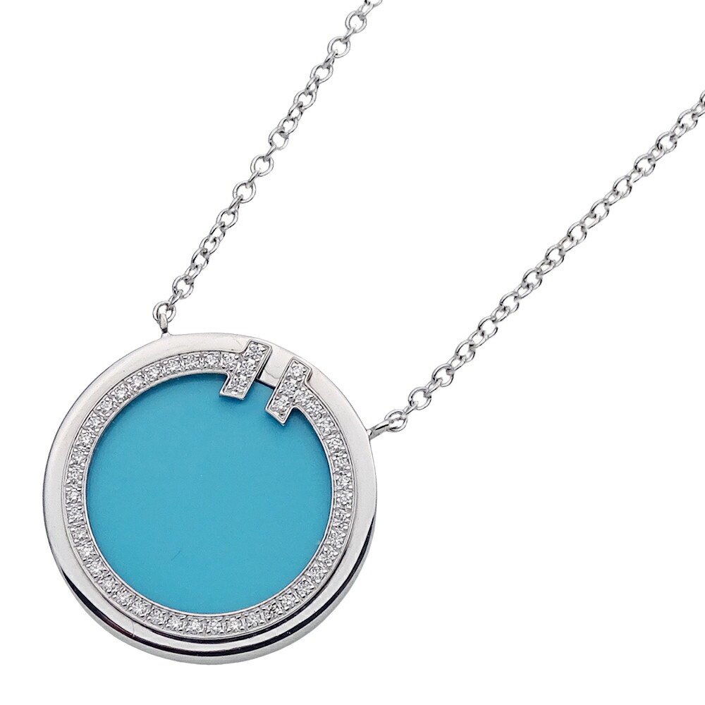 ⭐ 極美品 ✨Tiffany & Co. ターコイズ サークルネックレス Tiffany & Co. - ティファニー TIFFANY＆CO Tサークルネックレス