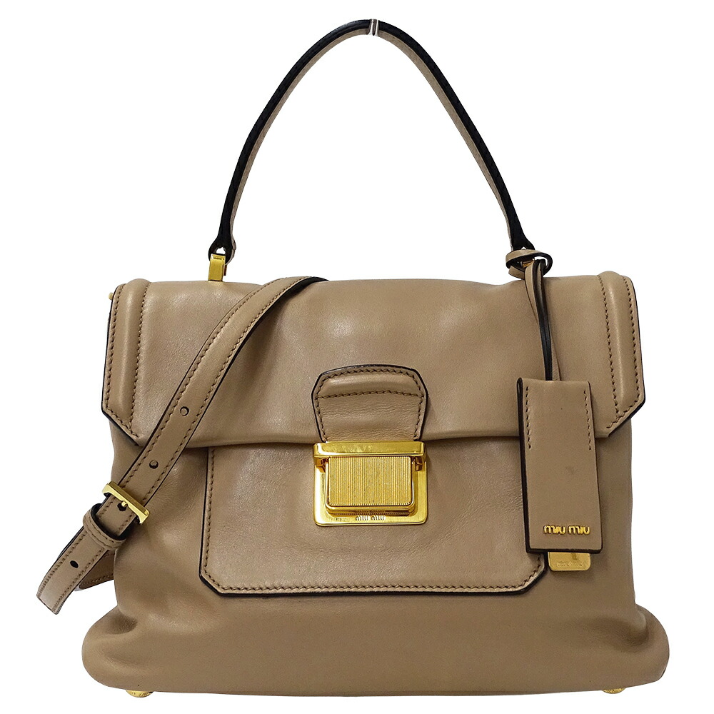 MIUMIU ミュウミュウ レザー バッグ 2way ゴールド金具 楽天市場】【バッグ】Miu Miu ミュウ ミュウ ミュウミュウ