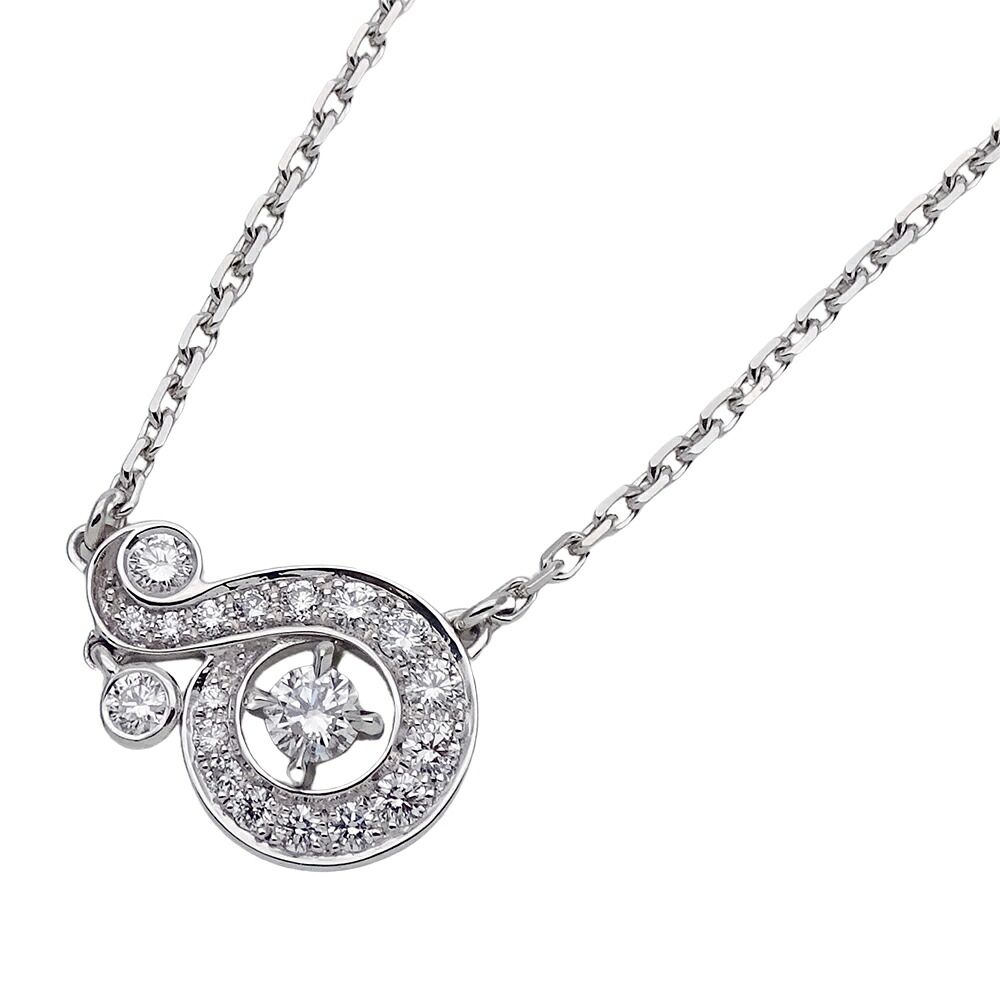 【5.5万円以上5000円OFFクーポン!19日20時から26日1時59分まで】ヴァンクリーフ&アーペル Van Cleef & Arpels ネックレス レディース ブランド 750WG ダイヤモンド ニドパラディ ホワイトゴールド ジュエリー 磨き済み 【中古】|ブランドベイ