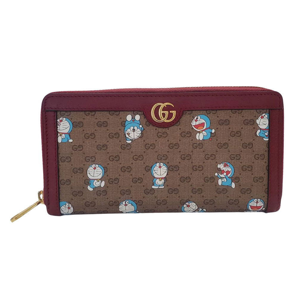 GUCCI ドラえもん 長財布【新品未使用品】 グッチドラえもんコラボ ベージュ/レッド ゴールド金具