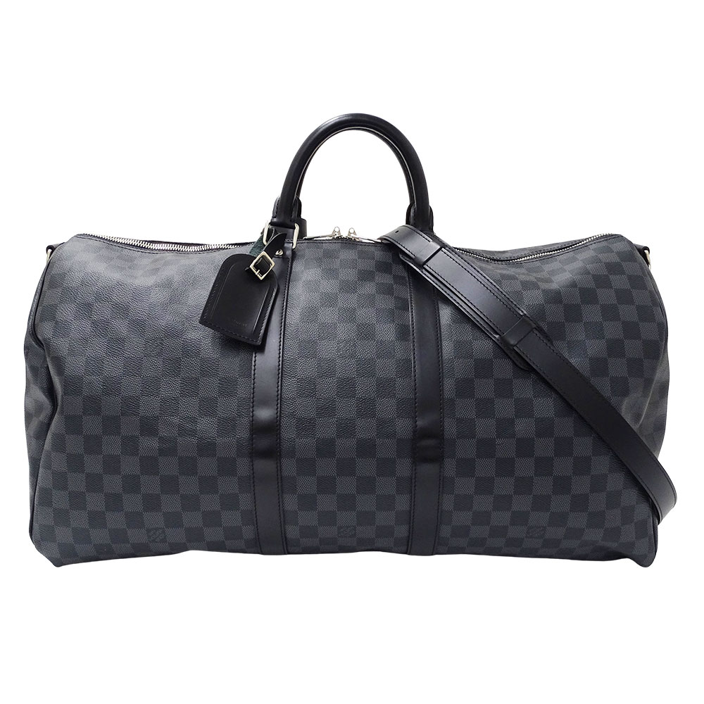 【全品5％OFF引き換え証散り散り中!】ルイ・ヴィトン LOUIS VUITTON 御徒面子 メンズ ブランド名 ボストンバッグ ダミエグラフィットキャンバス キーポル・バンドリエール55 黒いこと N41413 周遊御徒面子 大きめ 大静電容量 旅する おでかけ 今めかしい 【中古】