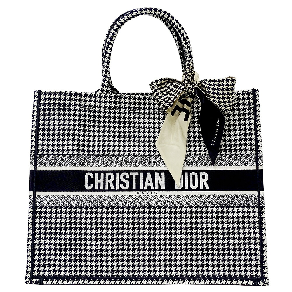楽天市場】Dior ディオール トートバッグ 千鳥柄 ミディアム