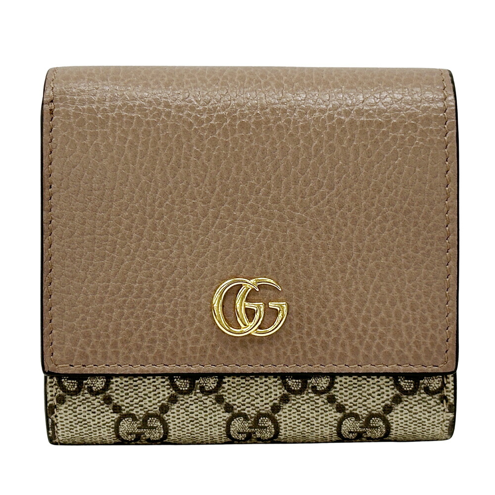 【極上美品】 896 GUCCI グッチ マーモント 3つ折り 財布 極上美品】 896 GUCCI グッチ マーモント 3つ折り 財布 極上美品
