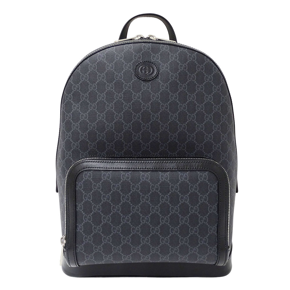 【ほぼ全品最大10％OFF！４日２０時から１０日２５時59分まで！】グッチ GUCCI バッグ メンズ ブランド リュック GGスプリームキャンバス ブラック 704017 バックパック 大きめ 通勤 通学 おしゃれ ロゴ 【中古】
