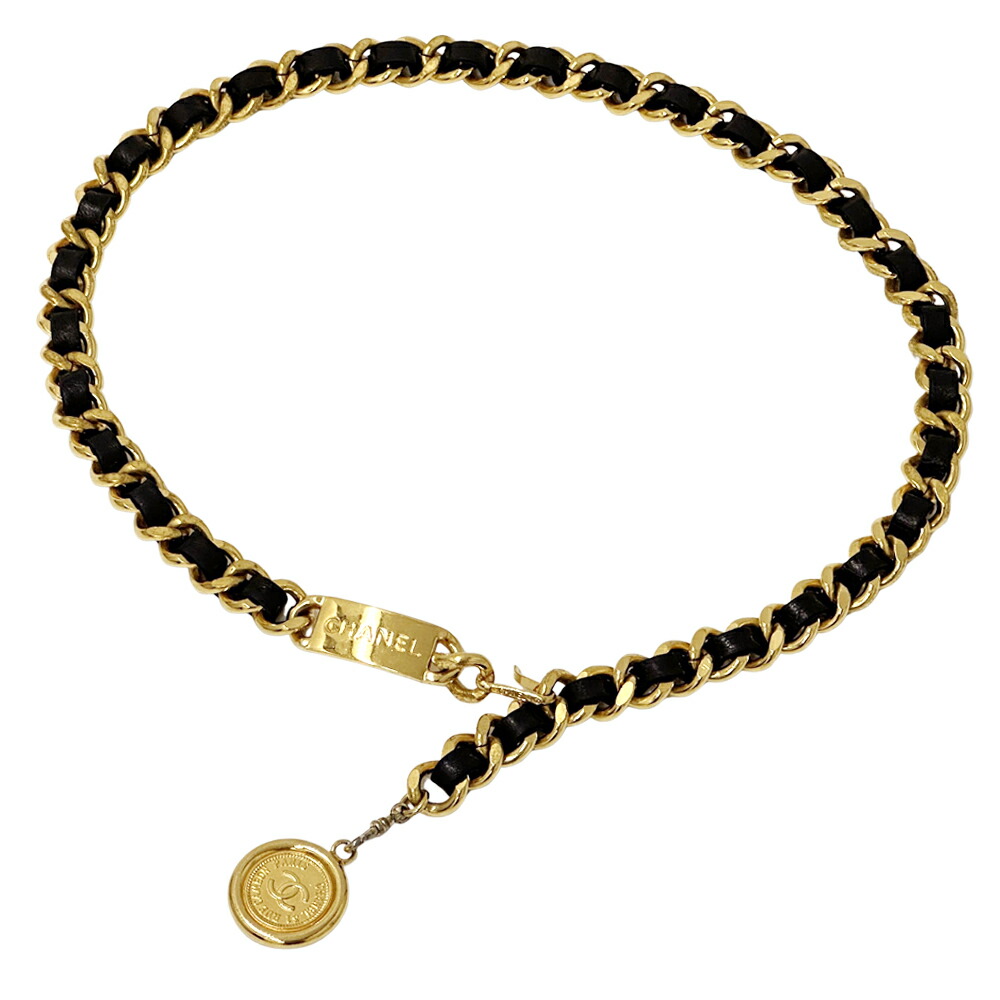 極美品　CHANEL シャネル　2022 チェーン　ベルト　本革　レザー 楽天市場】【未使用品】 シャネル ベルト ジッパーモチーフ